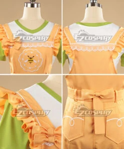 Infinity Nikki Nikki Yellow Short-sleeved Overalls Cosplay Costume -EZCOSPLAY SHOP infinity nikki nikki yellow short sleeved overalls cosplay costume 6