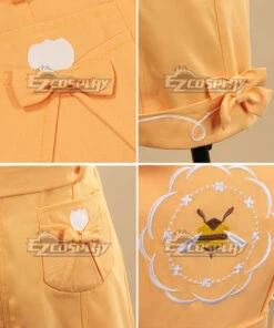 Infinity Nikki Nikki Yellow Short-sleeved Overalls Cosplay Costume -EZCOSPLAY SHOP infinity nikki nikki yellow short sleeved overalls cosplay costume 8