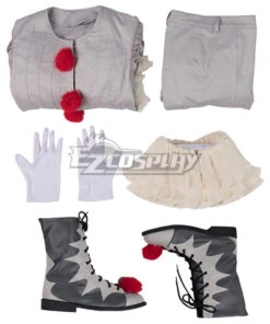 Halloween Clown Horror Doll Scary Devil Joker Cosplay Costume -EZCOSPLAY SHOP it chapter two pennywise cosplay costume 9