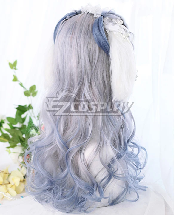 Japan Harajuku Lolita Series Blue Bird White Blue Cosplay Wig 2 Japan Harajuku Lolita Series Blue Bird White Blue Cosplay Wig - Image 2