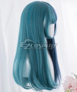 Japan Harajuku Lolita Series Blue Green Straight Cosplay Wig -EZCOSPLAY SHOP japan harajuku lolita series blue green straight cosplay wig 3
