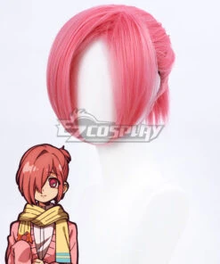 Jibaku Shounen Hanako-Kun Mitsuba Sousuke Pink Red Cosplay Wig