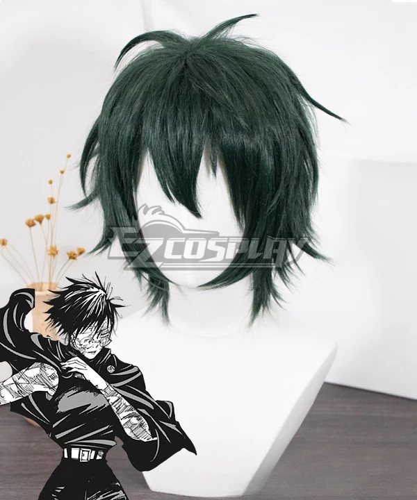Jujutsu Kaisen Maki Zenin Green Cosplay Wig 1 Jujutsu Kaisen Maki Zenin Green Cosplay Wig