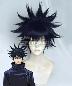 Jujutsu Kaisen Sorcery Fight Megumi Fushiguro Black Blue Cosplay Wig