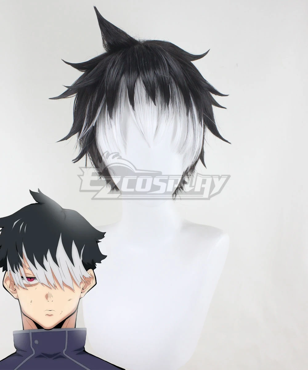 Kaiju No. 8 Gen Narumi Gray Black Cosplay Wig B Edition