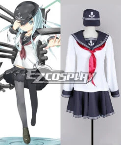 Kantai Collection Hibiki Sailor Uniform Cosplay Costume