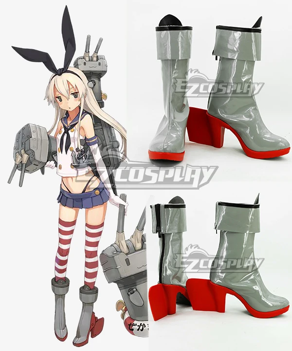 Kantai Collection KanColle Anime Destroyer Shimakaze White Cosplay Shoes 1 Kantai Collection KanColle Anime Destroyer Shimakaze White Cosplay Shoes