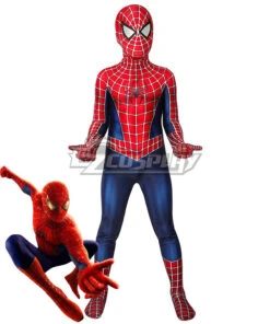 Kids Marvel 2002 Movie Spider-ManTobey Maguire Jumpsuit Cosplay Costume