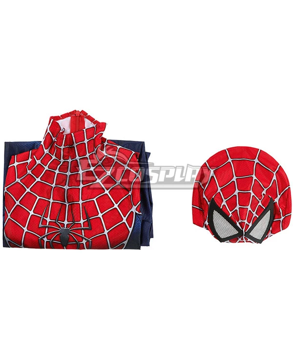 Kids Marvel 2002 Movie Spider-ManTobey Maguire Jumpsuit Cosplay Costume 7 Kids Marvel 2002 Movie Spider-ManTobey Maguire Jumpsuit Cosplay Costume - Image 7