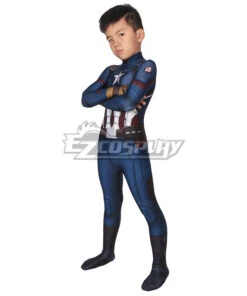 Kids Marvel Avengers 4: Endgame Steven Rogers Captain America Zentai Jumpsuit Cosplay Costume -EZCOSPLAY SHOP kids marvel avengers 4 endgame steven rogers cosplay costume 4
