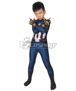 Kids Marvel Avengers 4: Endgame Steven Rogers Captain America Zentai Jumpsuit Cosplay Costume -EZCOSPLAY SHOP kids marvel avengers 4 endgame steven rogers cosplay costume 6