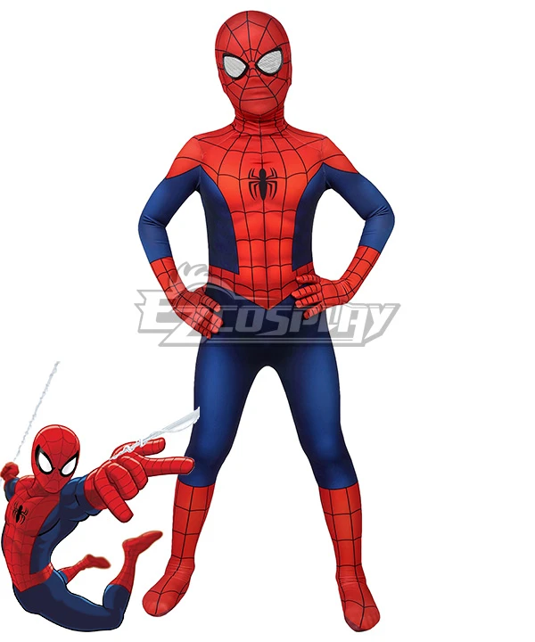 Kids Marvel Ultimate Spider-Man Season1Peter Parker Zentai Jumpsuit Cosplay Costume 1 Kids Marvel Ultimate Spider-Man Season1Peter Parker Zentai Jumpsuit Cosplay Costume