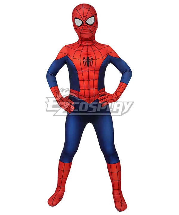 Kids Marvel Ultimate Spider-Man Season1Peter Parker Zentai Jumpsuit Cosplay Costume 2 Kids Marvel Ultimate Spider-Man Season1Peter Parker Zentai Jumpsuit Cosplay Costume - Image 2