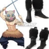 Demon Slayer: Kimetsu No Yaiba Inosuke Hashibira Black Shoes Cosplay Boots -EZCOSPLAY SHOP kimetsu no yaiba inosuke hashibira black shoes cosplay boots 1