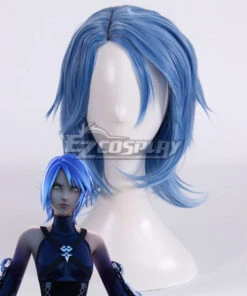 Kingdom Heart III Aqua Blue Cosplay Wig