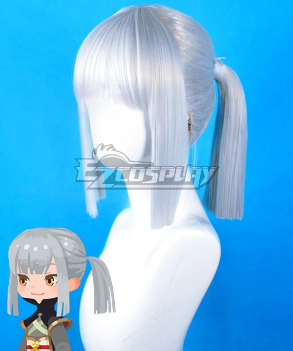 Kingdom Hearts Dark Road Urd Silver Cosplay Wig 1 Kingdom Hearts Dark Road Urd Silver Cosplay Wig