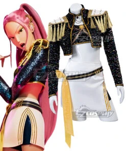 Kpop Demon Hunters Mira Golden Black Dance Outfit Cosplay Costume