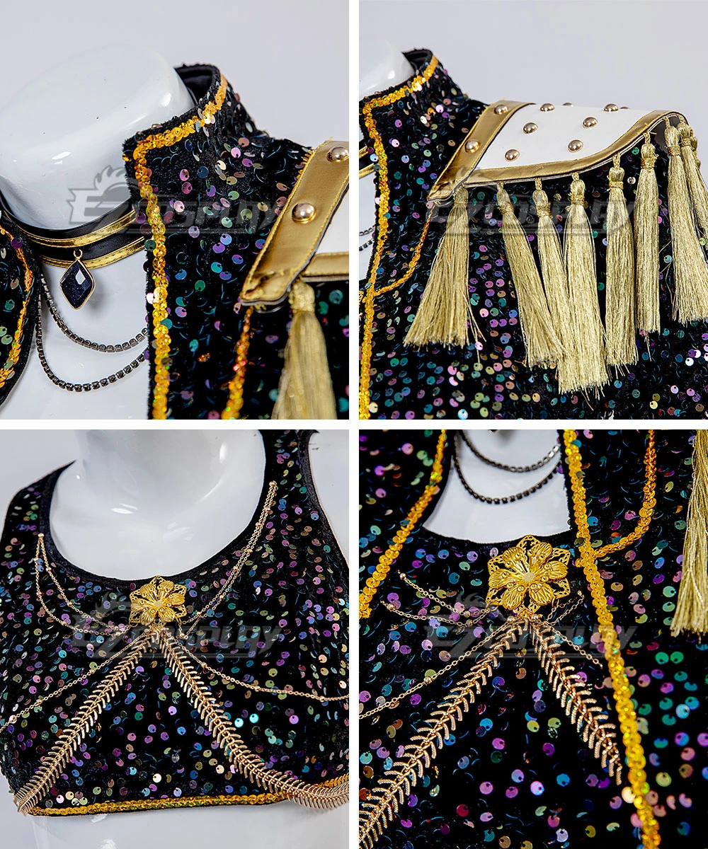 Kpop Demon Hunters Mira Golden Black Dance Outfit Cosplay Costume 12 Kpop Demon Hunters Mira Golden Black Dance Outfit Cosplay Costume - Image 12