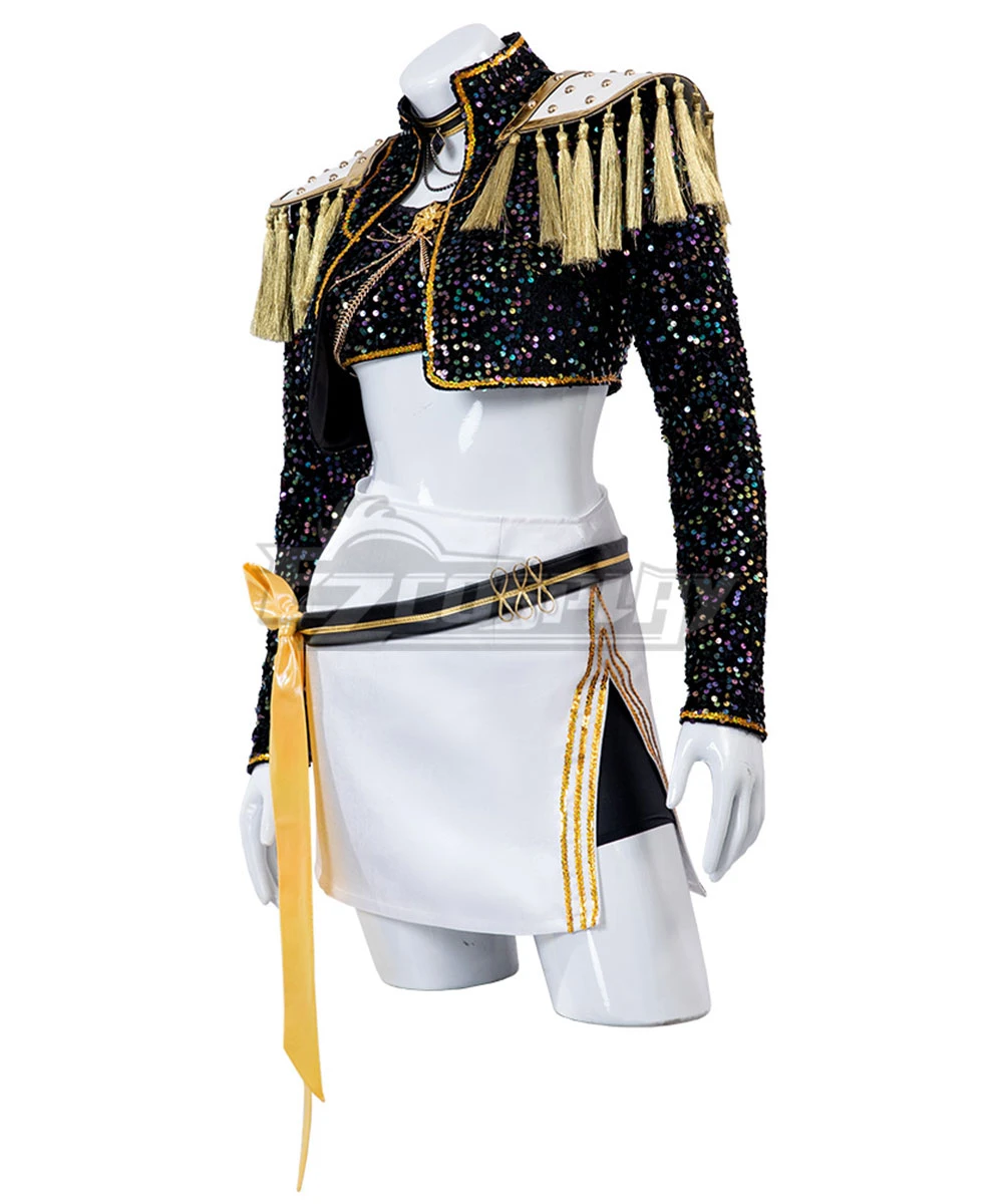 Kpop Demon Hunters Mira Golden Black Dance Outfit Cosplay Costume 3 Kpop Demon Hunters Mira Golden Black Dance Outfit Cosplay Costume - Image 3