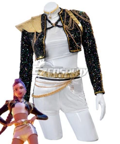 Kpop Demon Hunters Rumi Golden Black Dance Outfit Cosplay Costume