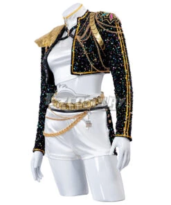 Kpop Demon Hunters Rumi Golden Black Dance Outfit Cosplay Costume -EZCOSPLAY SHOP kpop demon hunters rumi golden black dance outfit cosplay costume 3