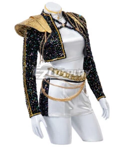 Kpop Demon Hunters Rumi Golden Black Dance Outfit Cosplay Costume -EZCOSPLAY SHOP kpop demon hunters rumi golden black dance outfit cosplay costume 4