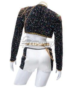 Kpop Demon Hunters Rumi Golden Black Dance Outfit Cosplay Costume -EZCOSPLAY SHOP kpop demon hunters rumi golden black dance outfit cosplay costume 7
