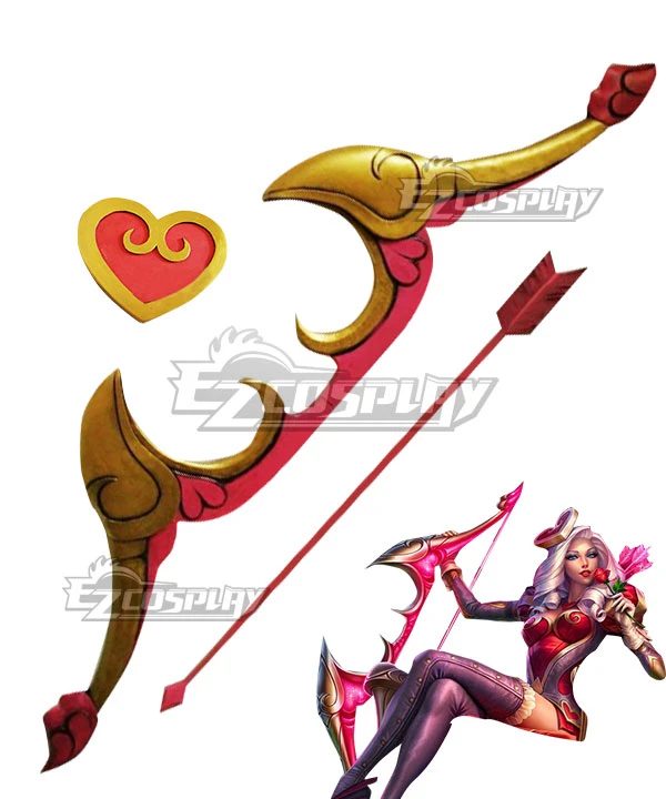 League Of Legend LOL Heartseeker Ashe Bow And Arrow Cosplay Weapon Prop