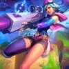 League Of Legends LOL Arcade CaitlynCosplay Costume -EZCOSPLAY SHOP league of legends lol caitlyn blue cosplay costume