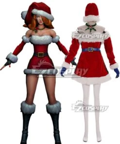 League Of Legends LOL Candy Cane Miss Fortune Christmas Cosplay Costume -EZCOSPLAY SHOP league of legends lol candy cane miss fortune cosplay costume