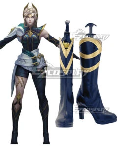 League Of Legends LOL Sentinel Diana Blue Shoes Cosplay Boots