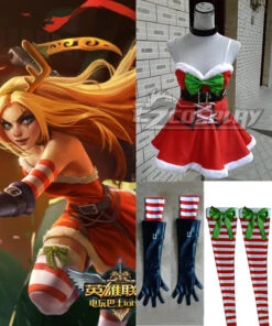League Of Legends LOL Katarina Du Couteau Christmas Girl Cosplay Costume