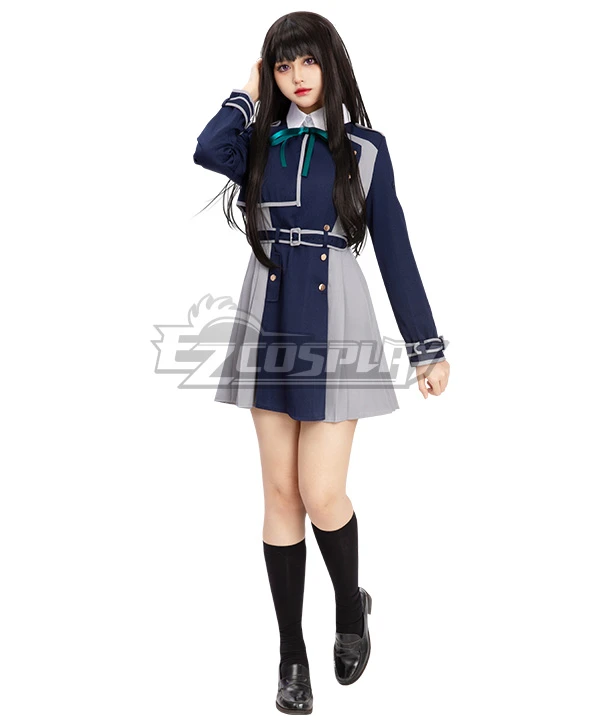 Lycoris Recoil Takina Inoue Blue Uniform Cosplay Costume