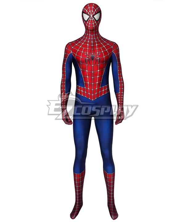 Marvel 2002 Movie Spider-ManTobey Maguire Zentai Jumpsuit Cosplay Costume 2 Marvel 2002 Movie Spider-ManTobey Maguire Zentai Jumpsuit Cosplay Costume - Image 2