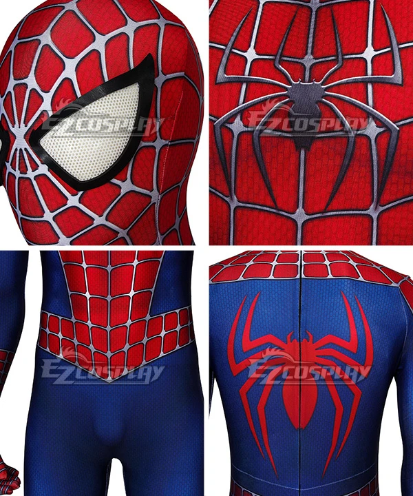Marvel 2002 Movie Spider-ManTobey Maguire Zentai Jumpsuit Cosplay Costume 7 Marvel 2002 Movie Spider-ManTobey Maguire Zentai Jumpsuit Cosplay Costume - Image 7