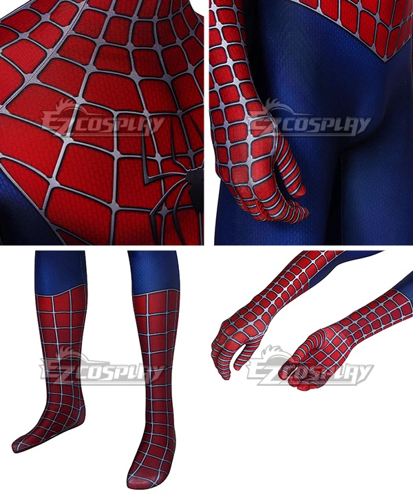 Marvel 2002 Movie Spider-ManTobey Maguire Zentai Jumpsuit Cosplay Costume 8 Marvel 2002 Movie Spider-ManTobey Maguire Zentai Jumpsuit Cosplay Costume - Image 8