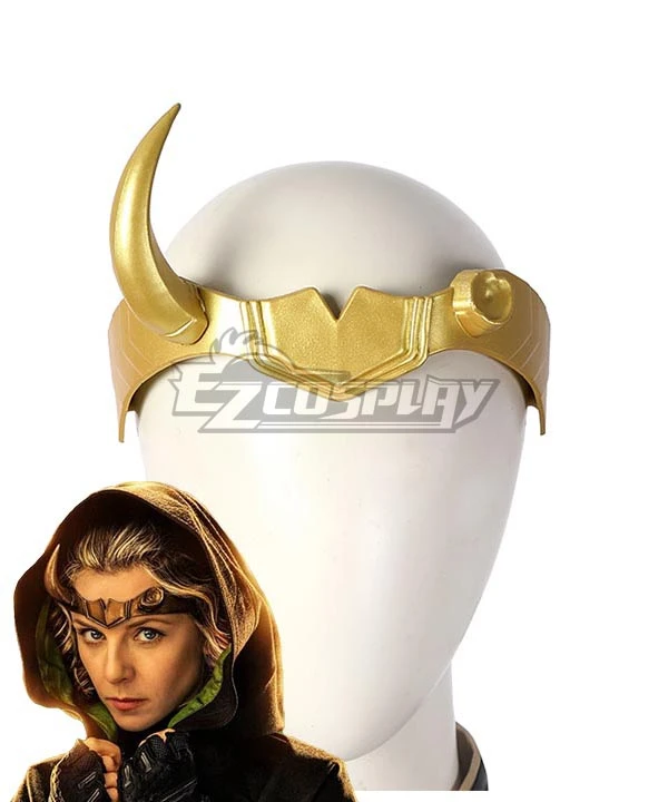 Marvel 2021 Loki Sylvie Lushton Lady Loki Horn Mask Halloween Cosplay Accessory Prop 1 Marvel 2021 Loki Sylvie Lushton Lady Loki Horn Mask Halloween Cosplay Accessory Prop