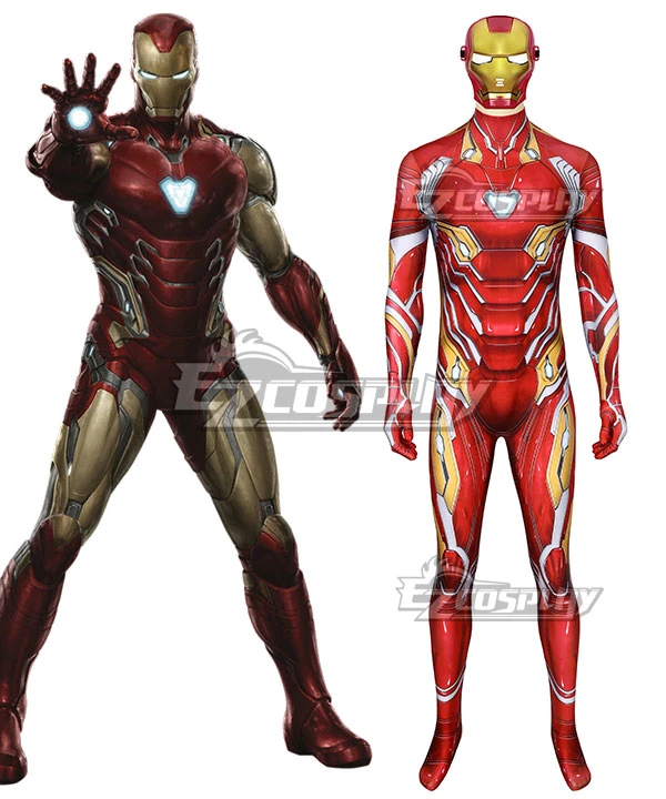 Marvel Avengers Iron Man Ironman Tony Stark Zentai Jumpsuit Cosplay Costume