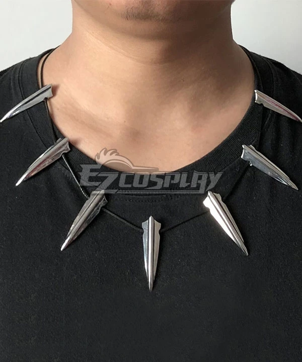 Marvel Black Panther 2018 Movie T'Challa Black Panther Long Necklace Cosplay Accessory Prop - Image 2