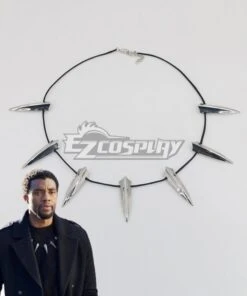 Marvel Black Panther 2018 Movie T'Challa Black Panther Long Necklace Cosplay Accessory Prop
