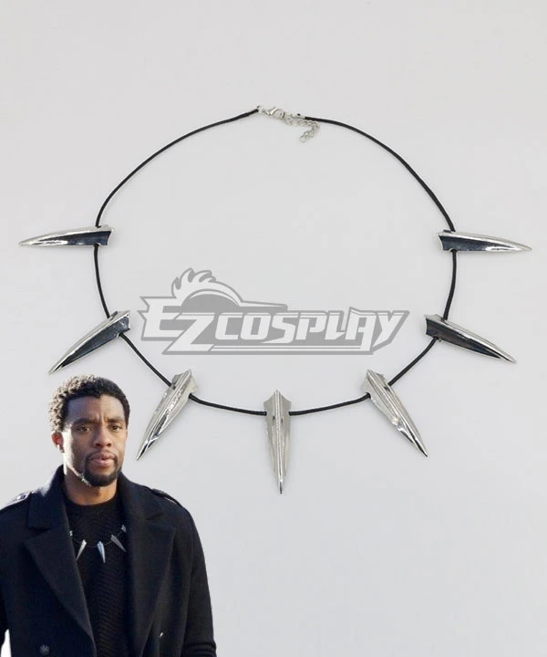 Marvel Black Panther 2018 Movie T'Challa Black Panther Long Necklace Cosplay Accessory Prop