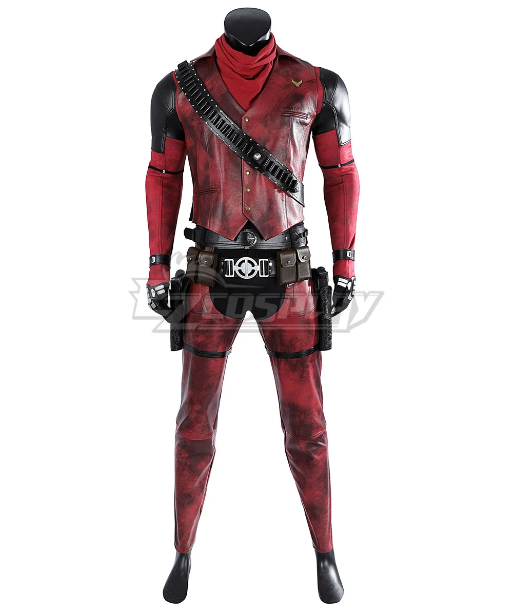Marvel Deadpool 3 Wolverine And Deadpool Cowboypool Cosplay Costume 2 Marvel Deadpool 3 Wolverine And Deadpool Cowboypool Cosplay Costume - Image 2