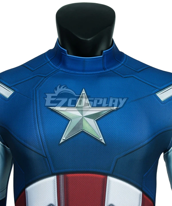Marvel The Avengers Captain America Zentai Jumpsuit Cosplay Costume 6 Marvel The Avengers Captain America Zentai Jumpsuit Cosplay Costume - Image 6