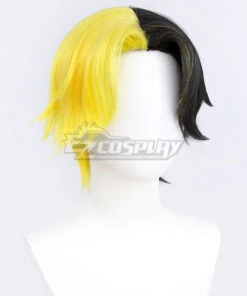 Mashle: Magic And Muscles Rayne Ames Black Yellow Cosplay Wig -EZCOSPLAY SHOP mashle magic and muscles rayne ames black yellow 4