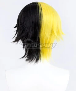 Mashle: Magic And Muscles Rayne Ames Black Yellow Cosplay Wig -EZCOSPLAY SHOP mashle magic and muscles rayne ames black yellow5