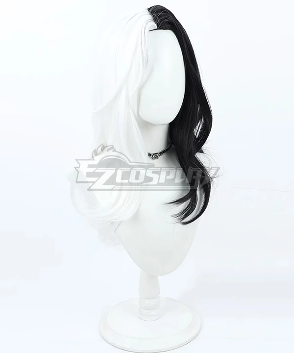 Nikke The Goddess Of Victory Rosanna White Black Cosplay Wig - Image 3