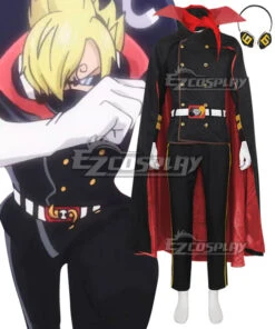 One Piece Germa 66 Sanji Vinsmoke Red Cosplay Costume