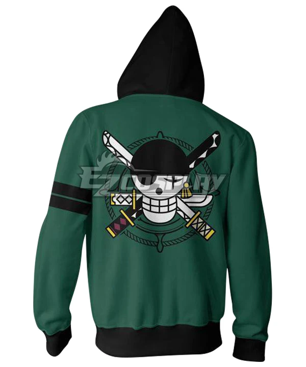 One Piece Roronoa Zoro Hoodie Cosplay Costume 2 One Piece Roronoa Zoro Hoodie Cosplay Costume - Image 2