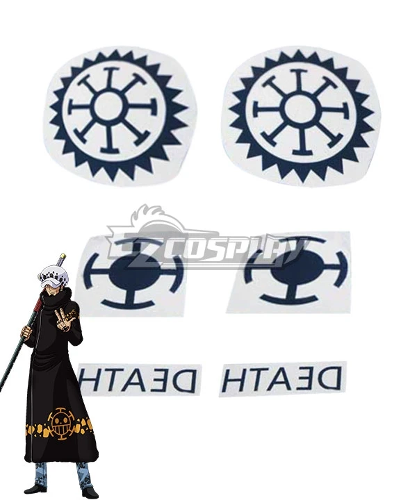 One Piece Trafalgar Law Trafalgar D Water Law Tattoo Stickers Cosplay Accessory Prop 1 One Piece Trafalgar Law Trafalgar D Water Law Tattoo Stickers Cosplay Accessory Prop