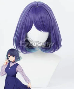 Oshi No Ko Anime Akane Kurokawa Blue Cosplay Wig